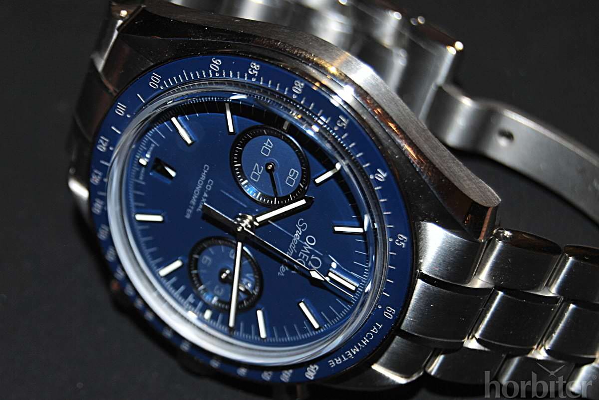 omega speedmaster co-axial chrono blue 30 minutes on the wrist