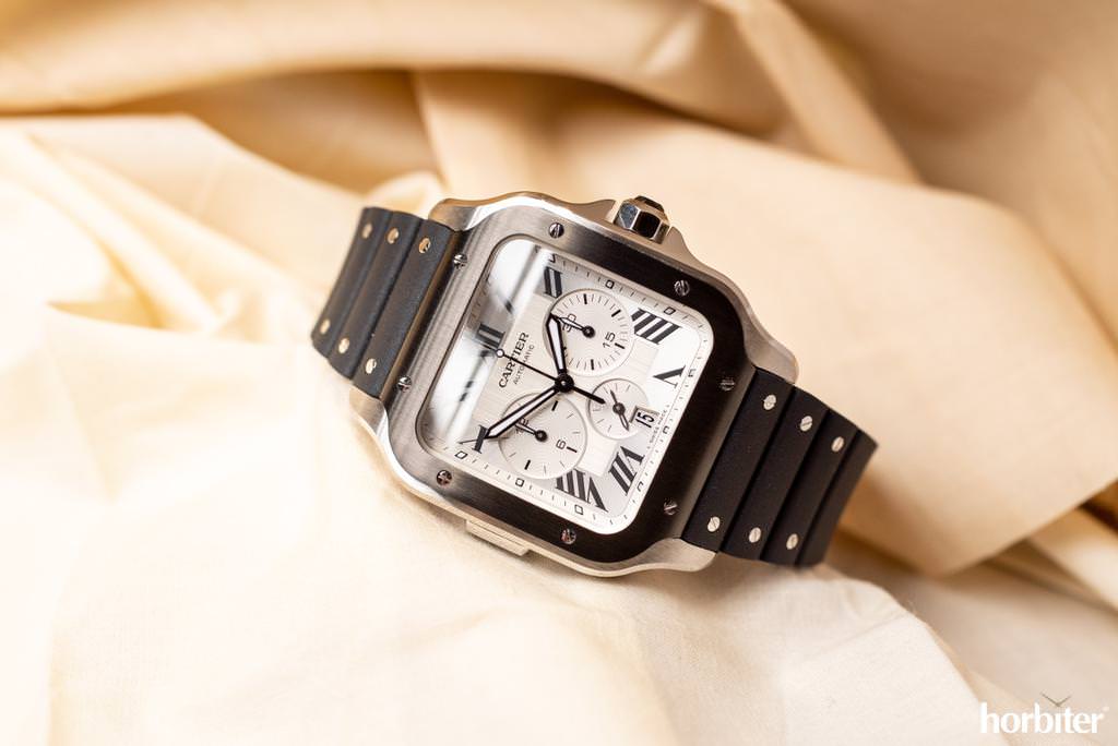 cartier santos chronograph watch